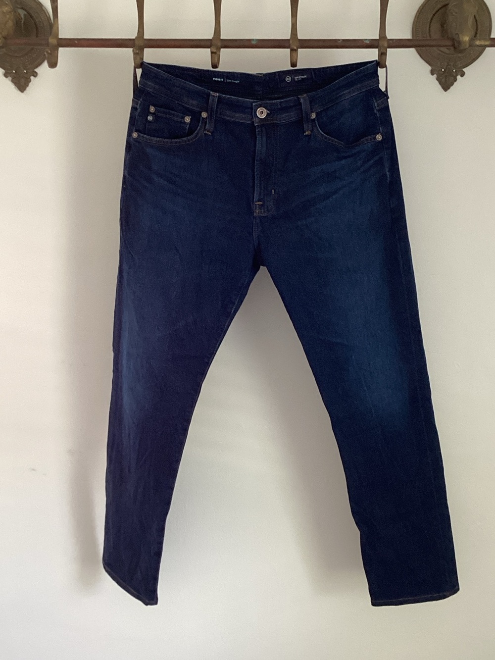 AG Men's Dark Blue Slim Jeans
